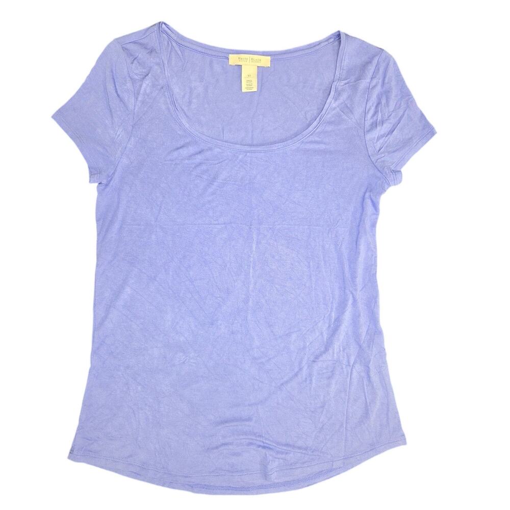 White House Black Market Periwinkle Scoop Neck Tee Women XS